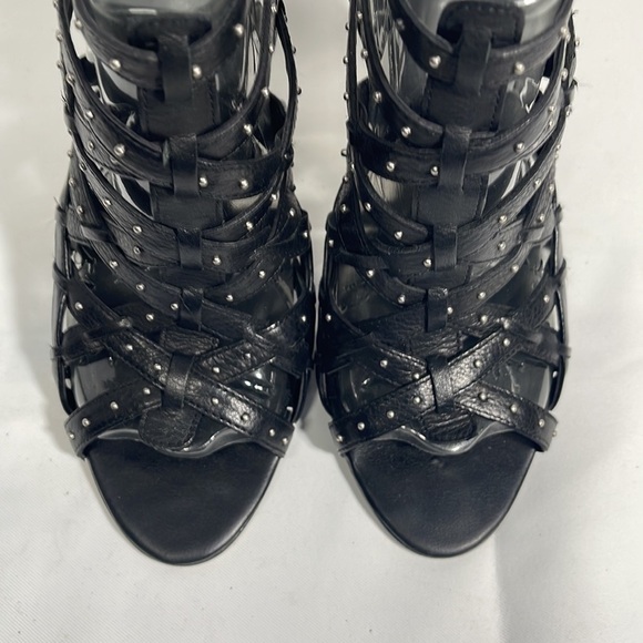 Nine West Leather Gladiator Heels Size 9 - Picture 3 of 13